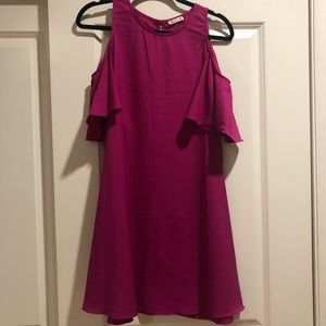 Magenta cut out sleeve dress! Flowy for summer!